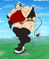 giantess hyper_muscle muscular_female oc owner:pectoriah sophia_(pectoriah) // 5716x6961 // 8.3MB