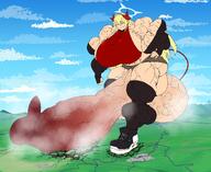 giantess gigantic_penis hyper_muscle muscular_female oc owner:pectoriah sophia_(pectoriah) // 8500x6961 // 17.4MB