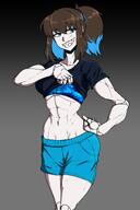 garie_tuman muscular_female senki_zesshou_symphogear // 2000x3000 // 1.1MB