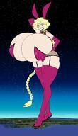 bunny_suit carol_malus_dienheim giantess gigantic_breasts senki_zesshou_symphogear // 4878x8500 // 3.1MB