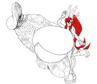 breast_expansion bunny_suit gigantic_breasts gigantic_penis tengen_toppa_gurren_lagann yoko_littner // 6996x6100 // 1.0MB